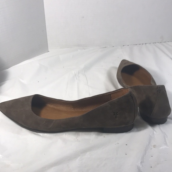 Frye Women’s Sienna Fatigue Suede Slip On Pointy Toe Ballet Flats - Picture 4 of 8